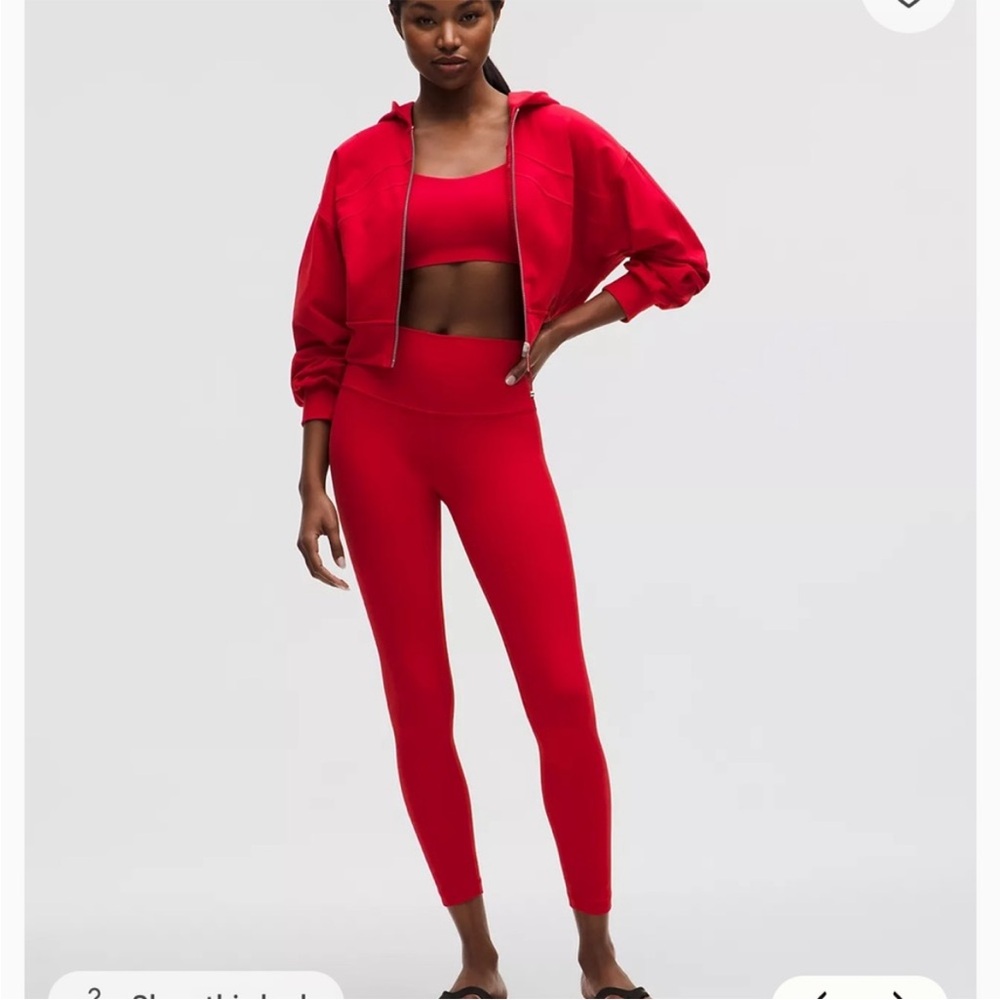NWT lululemon athletica Wunder Train No Line HR Tight 28” Oxford Red